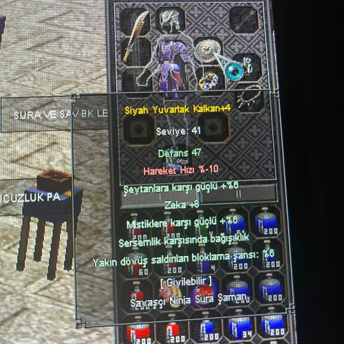 +4 ELİT 5 EFSUN SİYAH YUVARLAK KALKAN